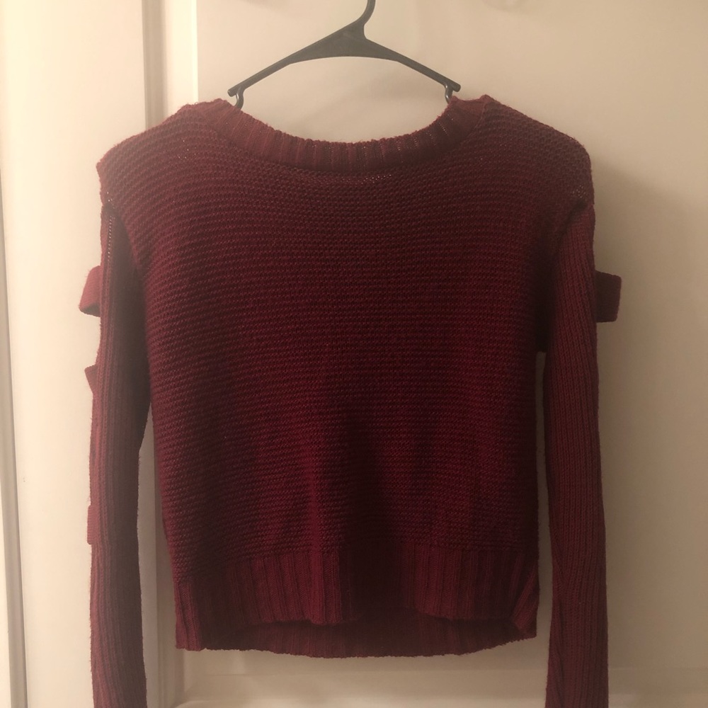 Cropped Long Sleeve Sweater